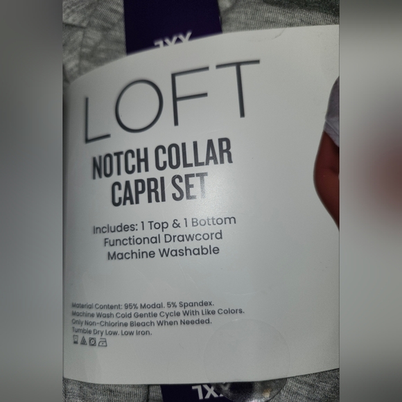 LOFT SLEEP NOTCH COLLAR CAPRI SET SIZE 2XL REG.$49 NWT ๐ - Picture 3 of 5